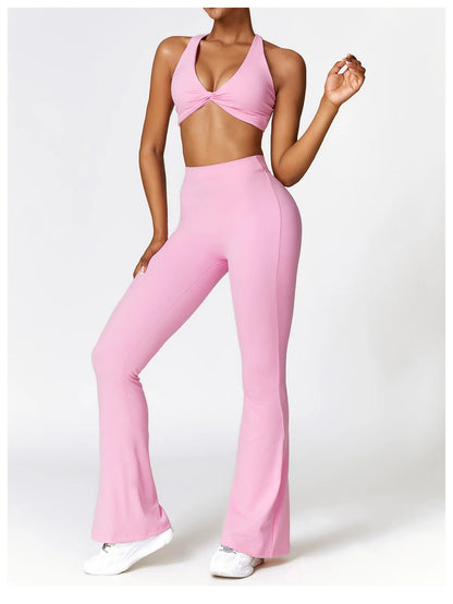 Yoga Leggings Flared Pants Women High Waist Slim Female Workout Long pant Gym Push Up Fitness Running Quick Dry SportWear