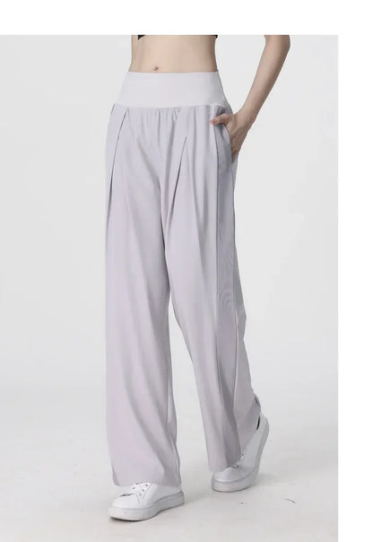 Yoga Pants Women's Loose Running Casual Pants Spring Summer Breathable Wide Leg Flare Outer Wear Sweatpants