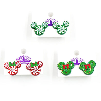 ST065 Acrylic Caterpillar Dangle Earrings Summer Earrings Glitter Acrylic Earrings
