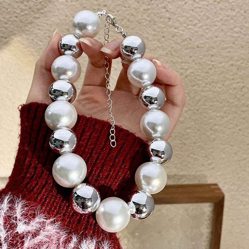 YANGLIUJIA Pearl Necklace European And American Style Personality Fashion Necklace Ms Girl Travel Wedding Accessories 2023