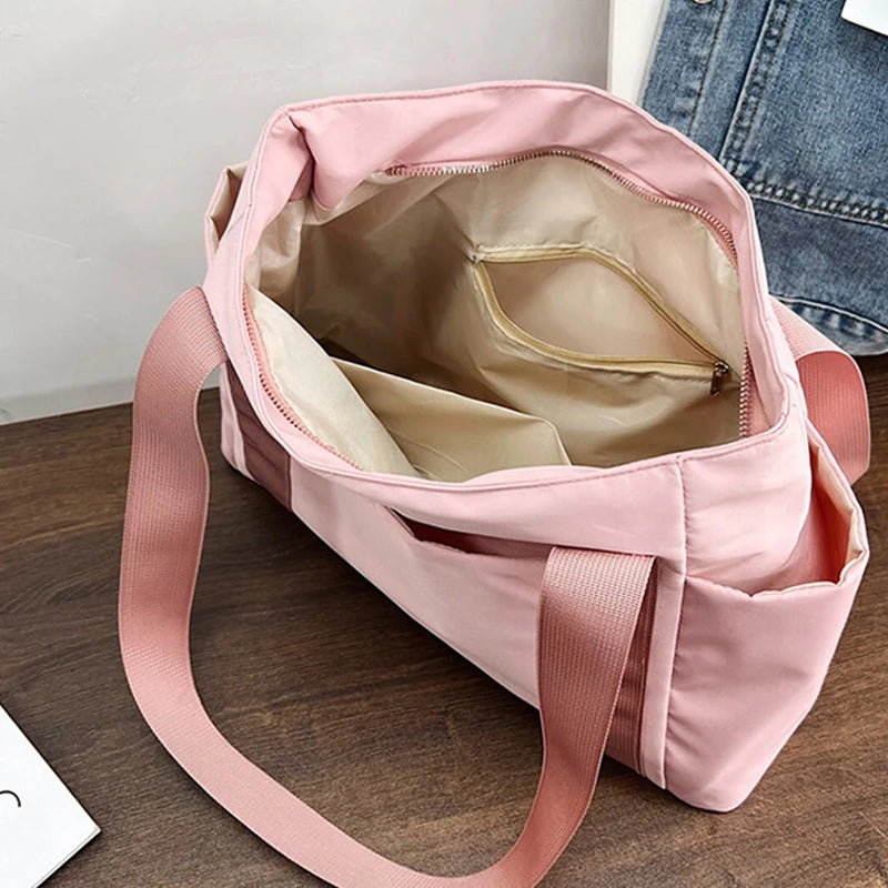 Women's Bag Solid Color Tote Bag Commuting Shoulder Bag Leisure Simple Mommy Go Out Bag Large Capacity Nylon Handbag