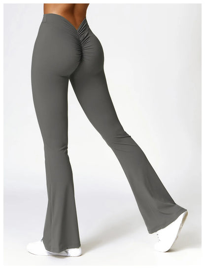 Yoga Leggings Flared Pants Women High Waist Slim Female Workout Long pant Gym Push Up Fitness Running Quick Dry SportWear