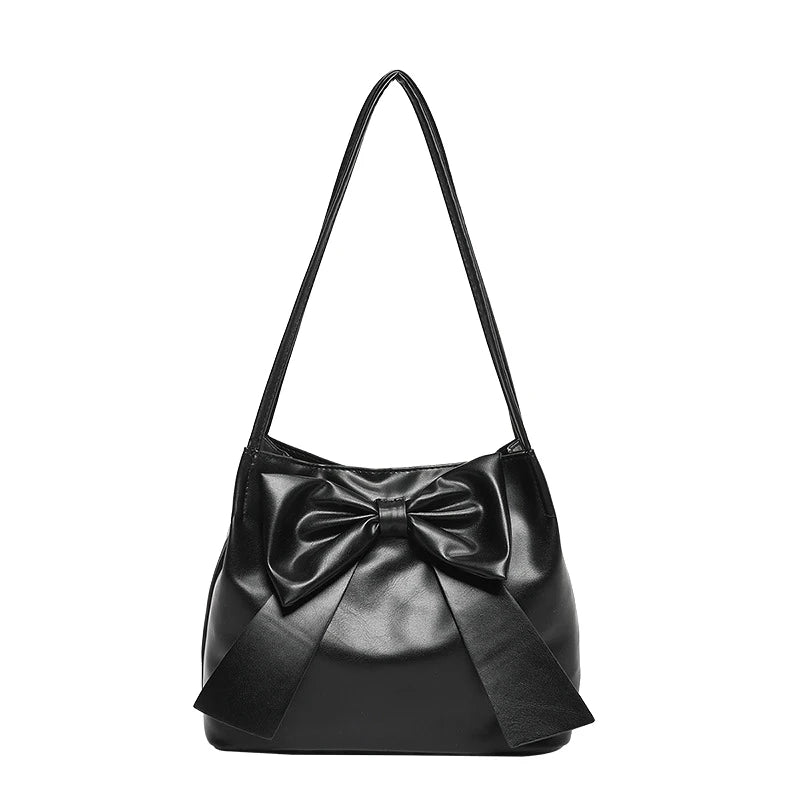 Fashion Bow Handlebags For Women Shoulder Bags Leisure Armpit Bag Shopping Versatile Bags Dumpling Handbag Female Hand Bags