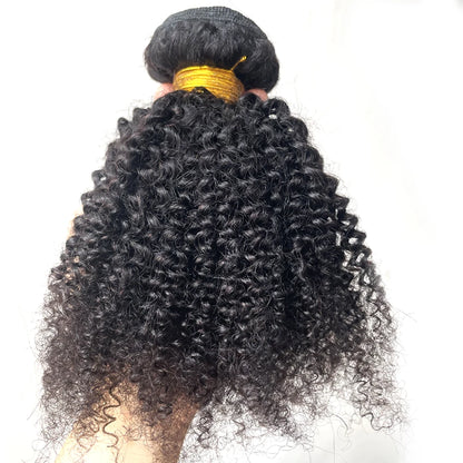 Afro Kinky Curly Bundles Brazilian 1/3 Afro Kinky Human Hair Bundles Deal 8-20" Hair Extensions Curly Human Hair Weave For Women