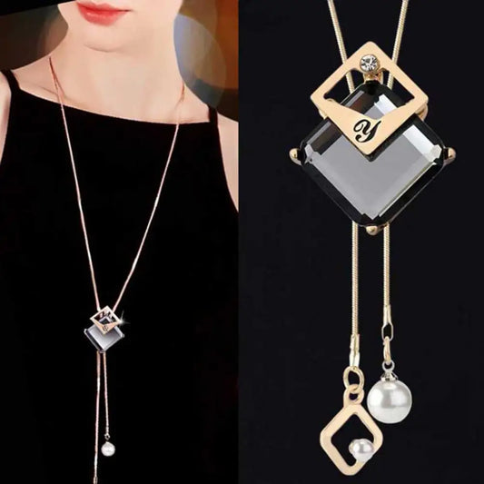 Women Necklace Chic Multiple Styles Pendant Necklace Long Sweater Chain Party Dress Necklace Jewelry Gift