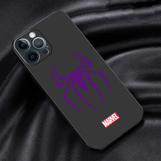 phone Cases for iphone 14 case 11 12 15 Pro XS Max 8 13 Mini X SE 7 16 Plus funda Antiscratch cover Spider Man Fashion Cool Logo
