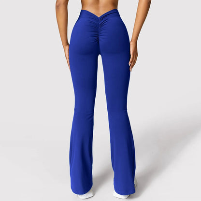 Women'S Slim Fit Yoga Pants Womens Stretch Yoga Leggings Fitness Running Gym Sports Full Length Active Pants Flared Trousers