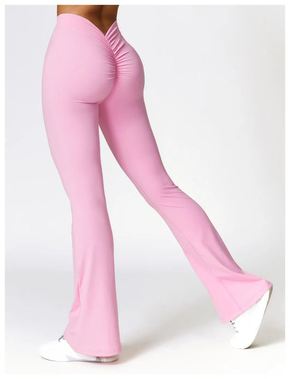 Yoga Leggings Flared Pants Women High Waist Slim Female Workout Long pant Gym Push Up Fitness Running Quick Dry SportWear