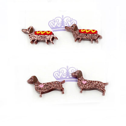 ST065 Acrylic Caterpillar Dangle Earrings Summer Earrings Glitter Acrylic Earrings