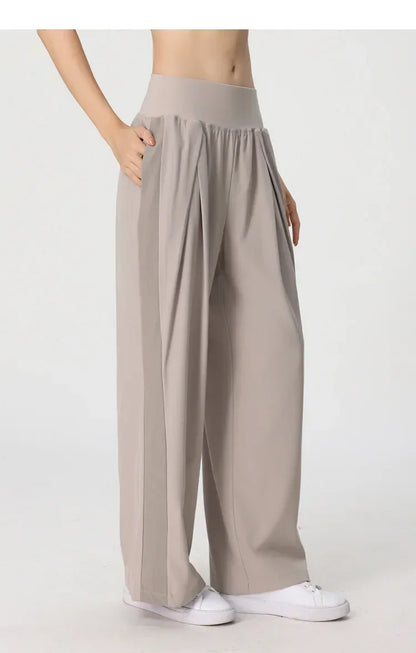 Yoga Pants Women's Loose Running Casual Pants Spring Summer Breathable Wide Leg Flare Outer Wear Sweatpants
