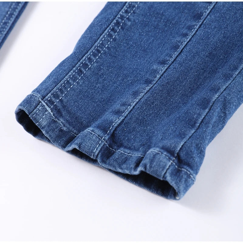 Sexy Stretchy Jeans Women High-waisted Double Breasted Slim Denim Pants Elastic Waist Female Fashion Tight Skinny Denim Trousers