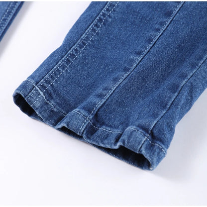 Sexy Stretchy Jeans Women High-waisted Double Breasted Slim Denim Pants Elastic Waist Female Fashion Tight Skinny Denim Trousers