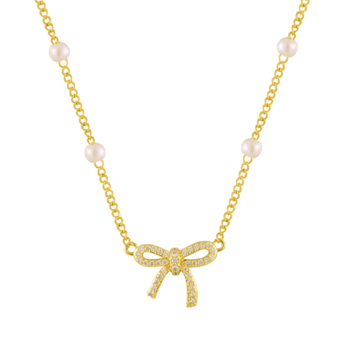 New Bow Necklace for Women's Light Luxury Instagram, Small and Versatile Best Friend Collar Chain with Color Protection
