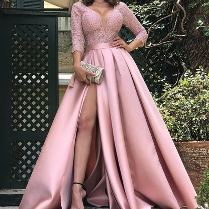 Women'S Elegant Evening Dresses Women'S Fashionable Long Dresses Trailing Evening Dresses Solid Color Floor-Length Dresses