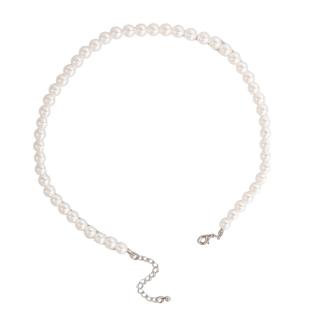 Women's Pearl Clavicle Necklaces All-Match Pearl Romantic Clavicle Necklace for Birthday Stage Party Show