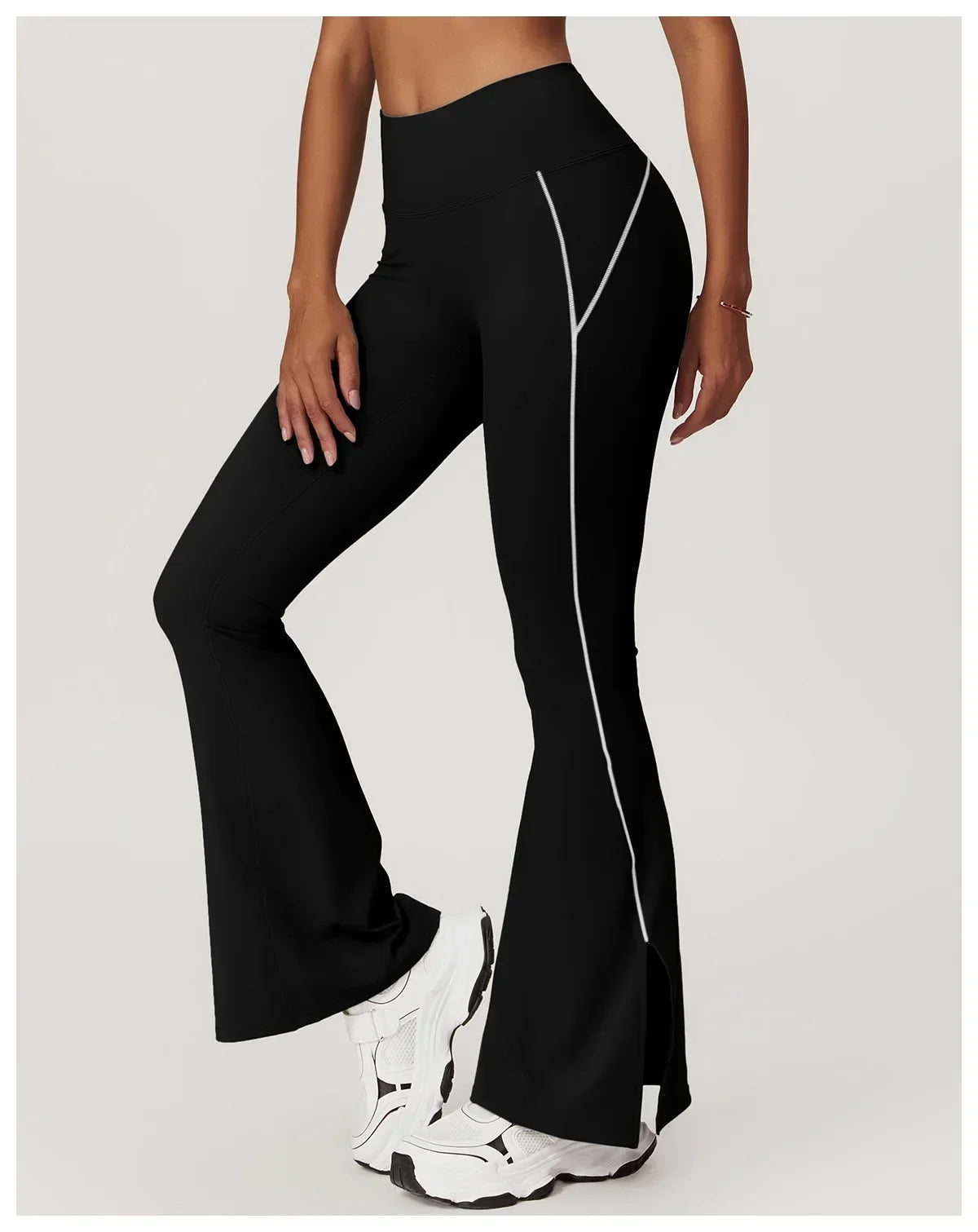 Yoga Pants Women High Waist Lift Hip Fitness Running Training Sweatpants Micro Pants Slim Slim Flared Pants Outer Wear