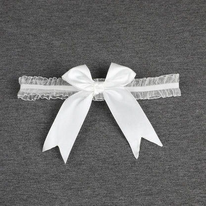 Women Sexy Bow Lace Choker Necklaces Torques Collar Floral Bowknot Wedding Party Cosplay Lolita Fashion Girls Elastic Neck Ring