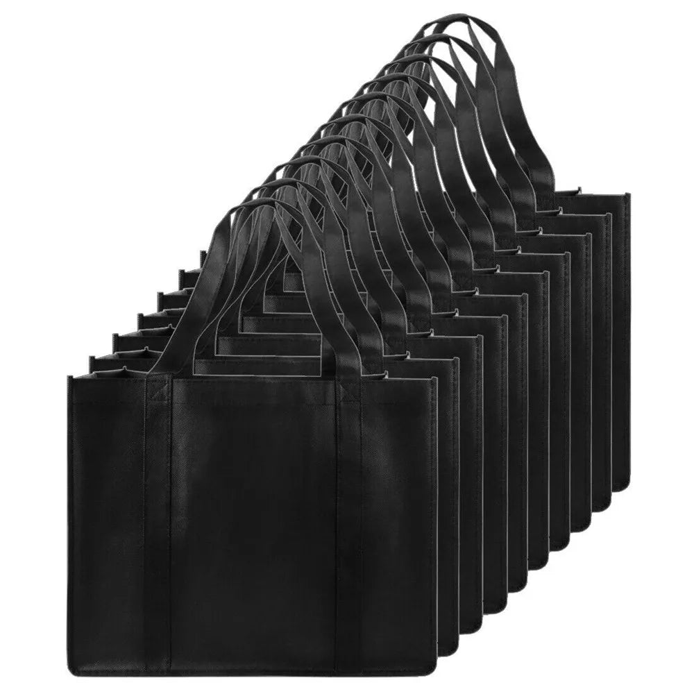 Simple Reusable Shopping Bags For Women Portable Foldable Eco-Friendly Grocery Heavy Duty Handbag Large Capacity Tote Bag