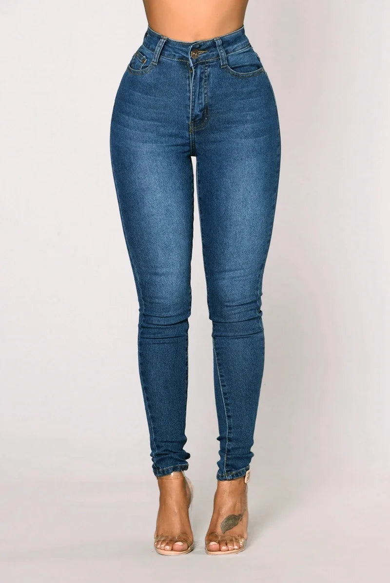 Slim Jeans for Women Skinny High Waist Trousers Jeans Women Black Denim Pencil Pants Stretch Women Jeans Pants Calca Jeans