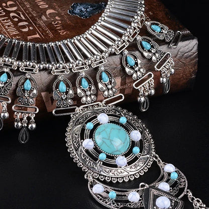 European American Exaggerated Pendant Necklace for Women Vintage Baroque Sexy Choker Collar Charm Statement Necklaces Jewelry