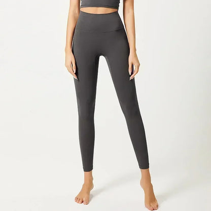 Yoga Pants No Embarrassment Line Sports Fitness Pants Tight Peach Lift Hip High Waist Nude Yoga Leggings