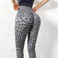 Women Leopard Seamless Yoga Pants High Waist Lifting Hip Honey Peach Hip Fitness Leggings Yoga Gym Tights Running Sports Pants