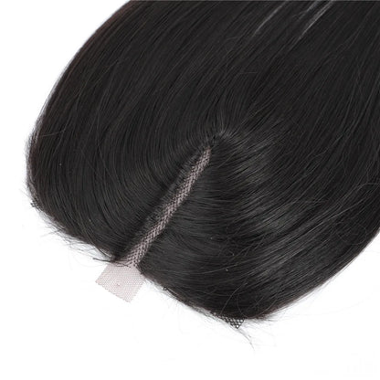 Synthetic Hair Weaving Bundles with 4*4 Clousure Lace Frontal Ombre Wig Natural Wave Straight Hair Extensions Soku Hair Weave