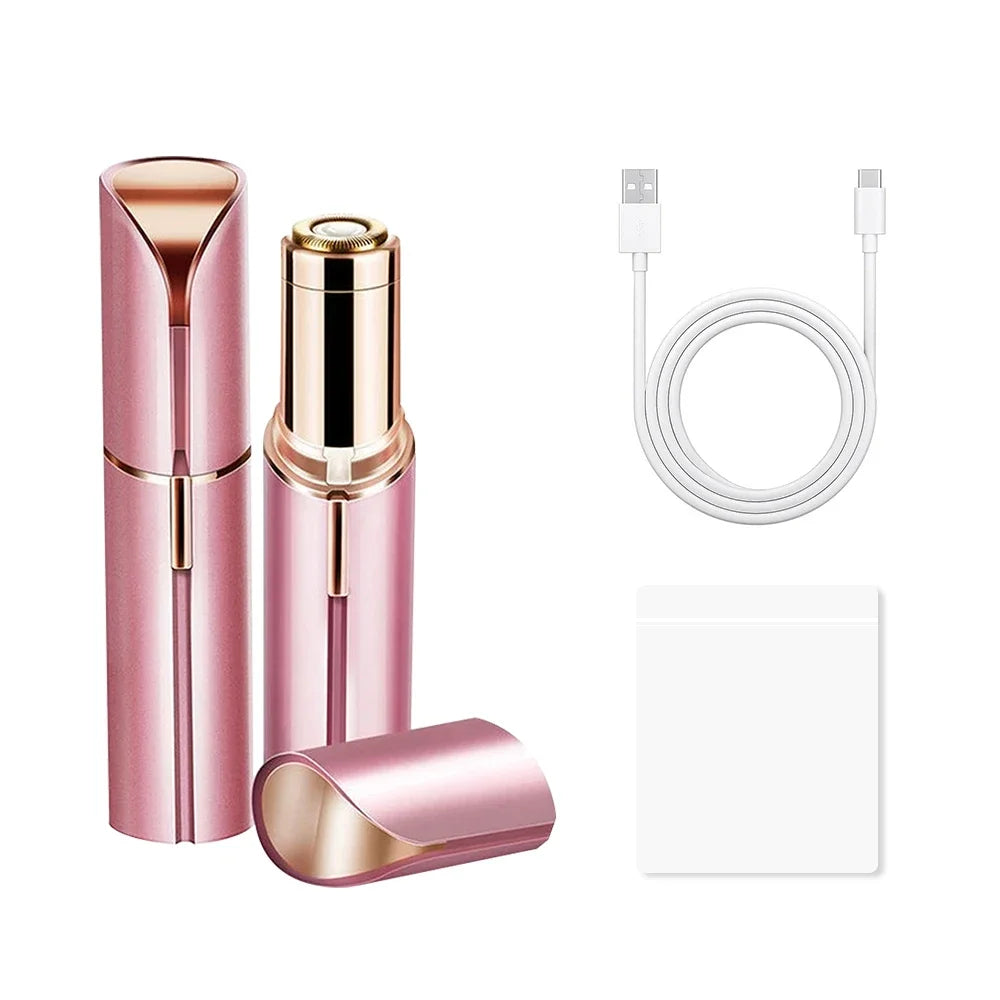 New Electric Facial Hair Removal Epilator Eyebrow Lipstick Shape Painless Facial Sensitive Areas Bikini Depilator Shaver Trimmer