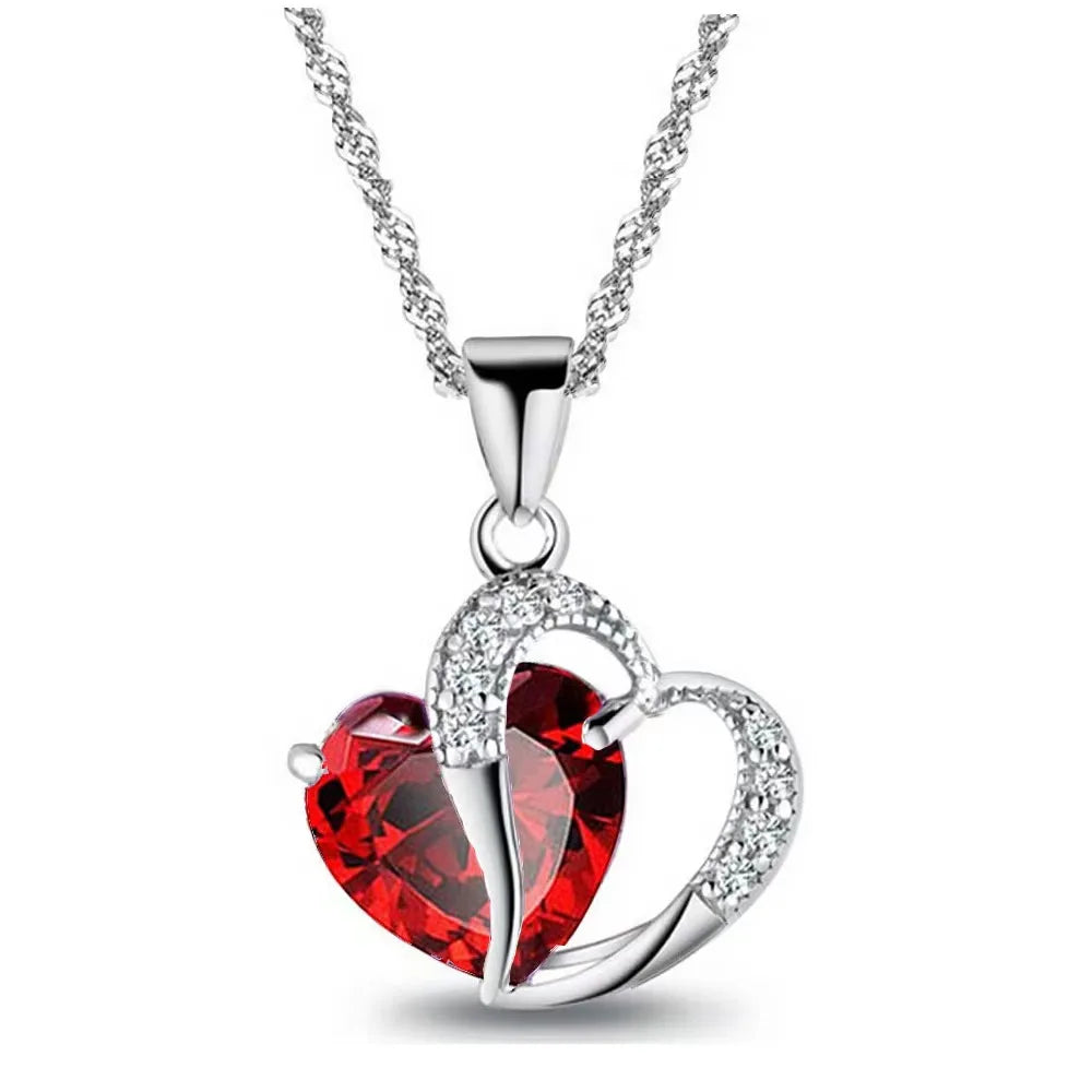 Cute Anime Necklaces For Women Crystal Bear Cartoon Pendant Necklace 2023 Luxury Clavicle Chain Fashion Korean Jewelry Wholesale