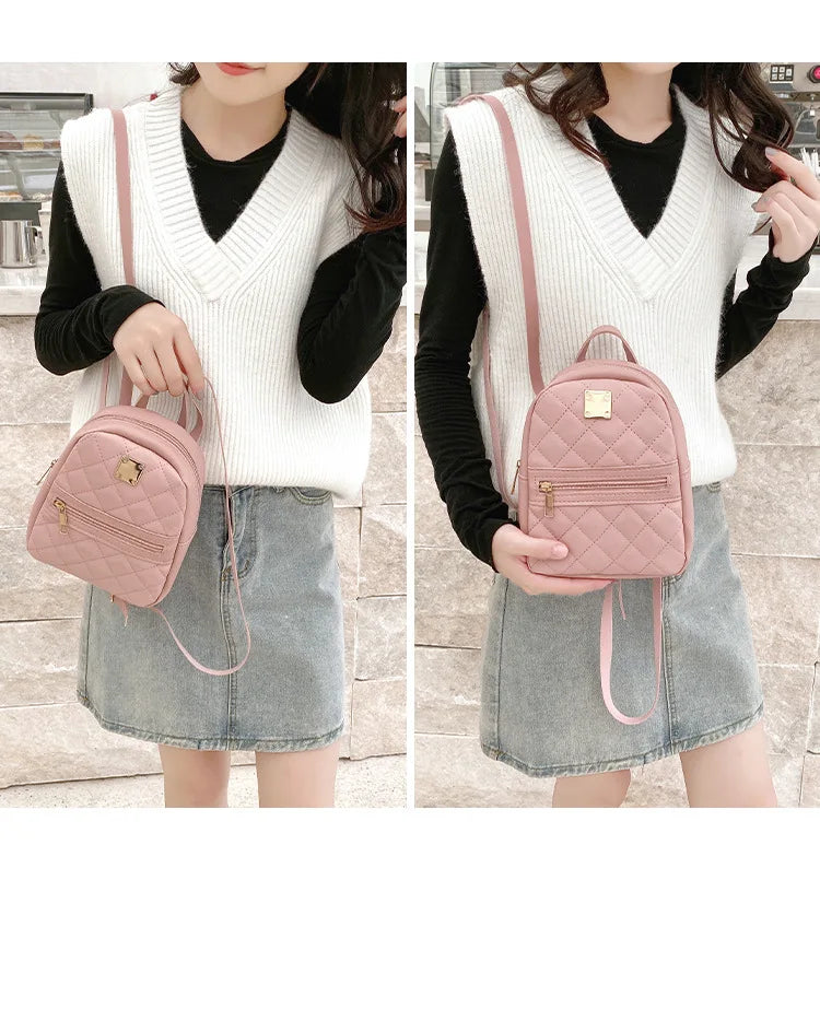 Women's bag 2024 ladies bags double pocket embroidered fashionable small book bag women's shoulder bag
