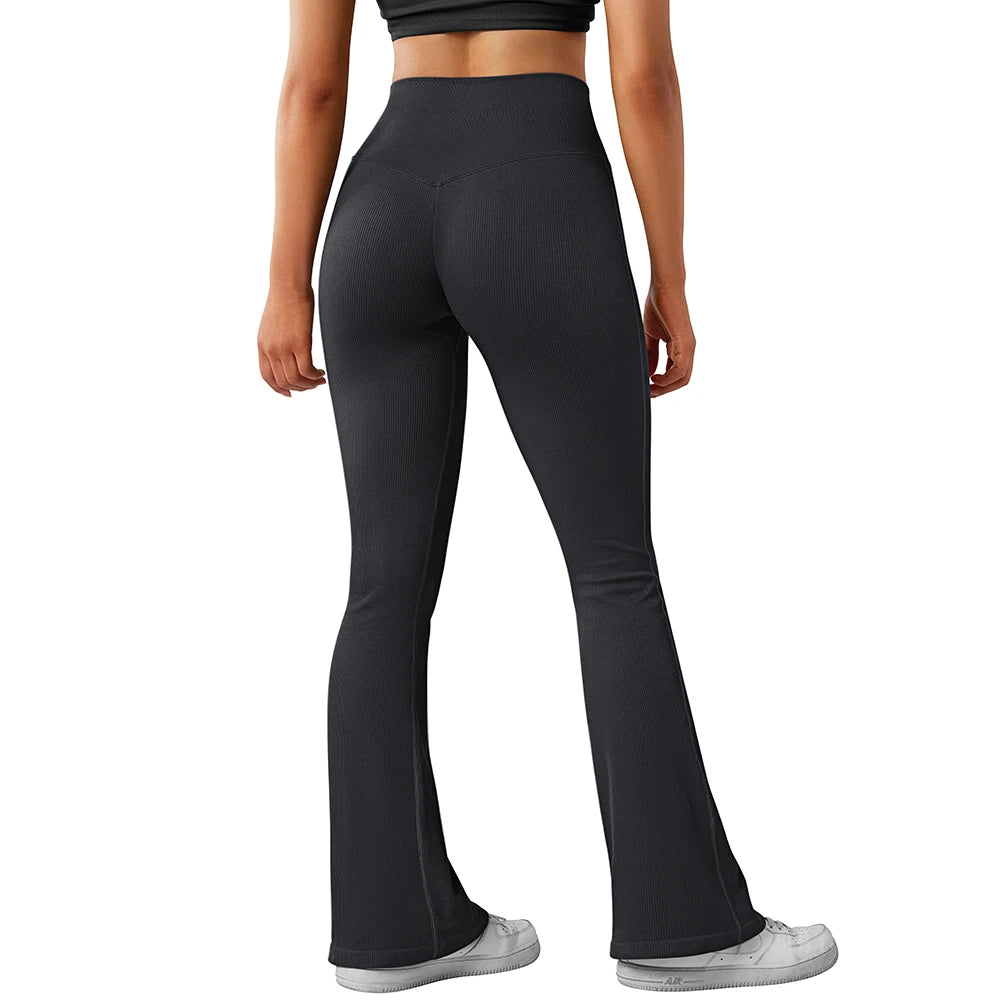 Yoga Leggings for Fitness  Women Casual Flare Pants High Waist Sports Workout Yoga Pants Gym Tights Flare Leggings Female