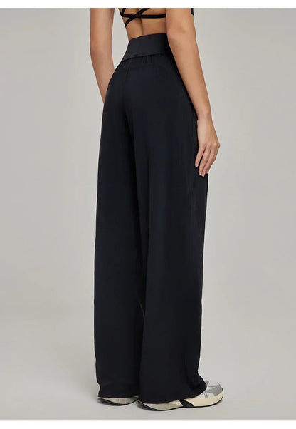Yoga Sports Pants Women Loose Wide Leg Pants Casual High Waist Fitness Pants