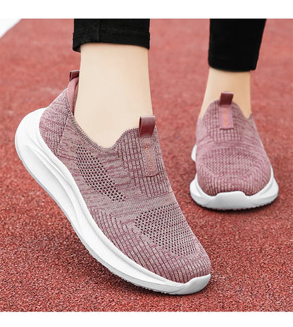 Women's Shoes 2024 Spring New Lightweight, Comfortable, and Fashionable One Step Anti slip Leisure Breathable Walking Shoes