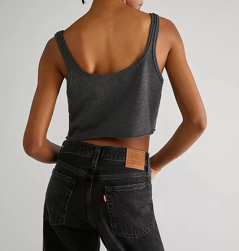 100% Cotton Tops For Women 2024 Casual Sleeveless Women Summer Top Streetwear Sexy Crop Tops Ladies Aesthetic Clothing