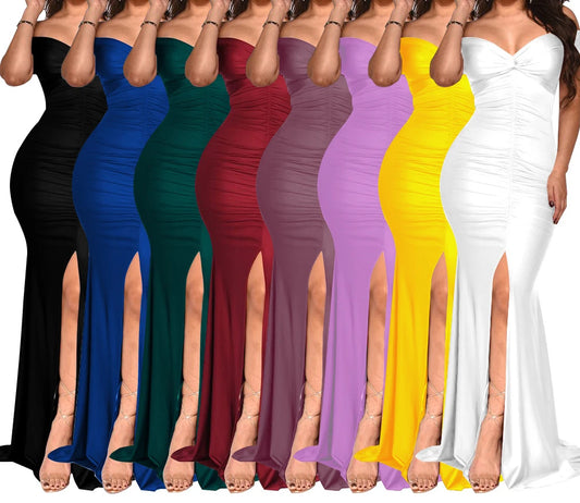 Women Long Dresses Sexy Backless Bodycon Evening Dresses Nightclub Maxi Dress Cocktail Birthday Party Welcome Prom Dress XSY039