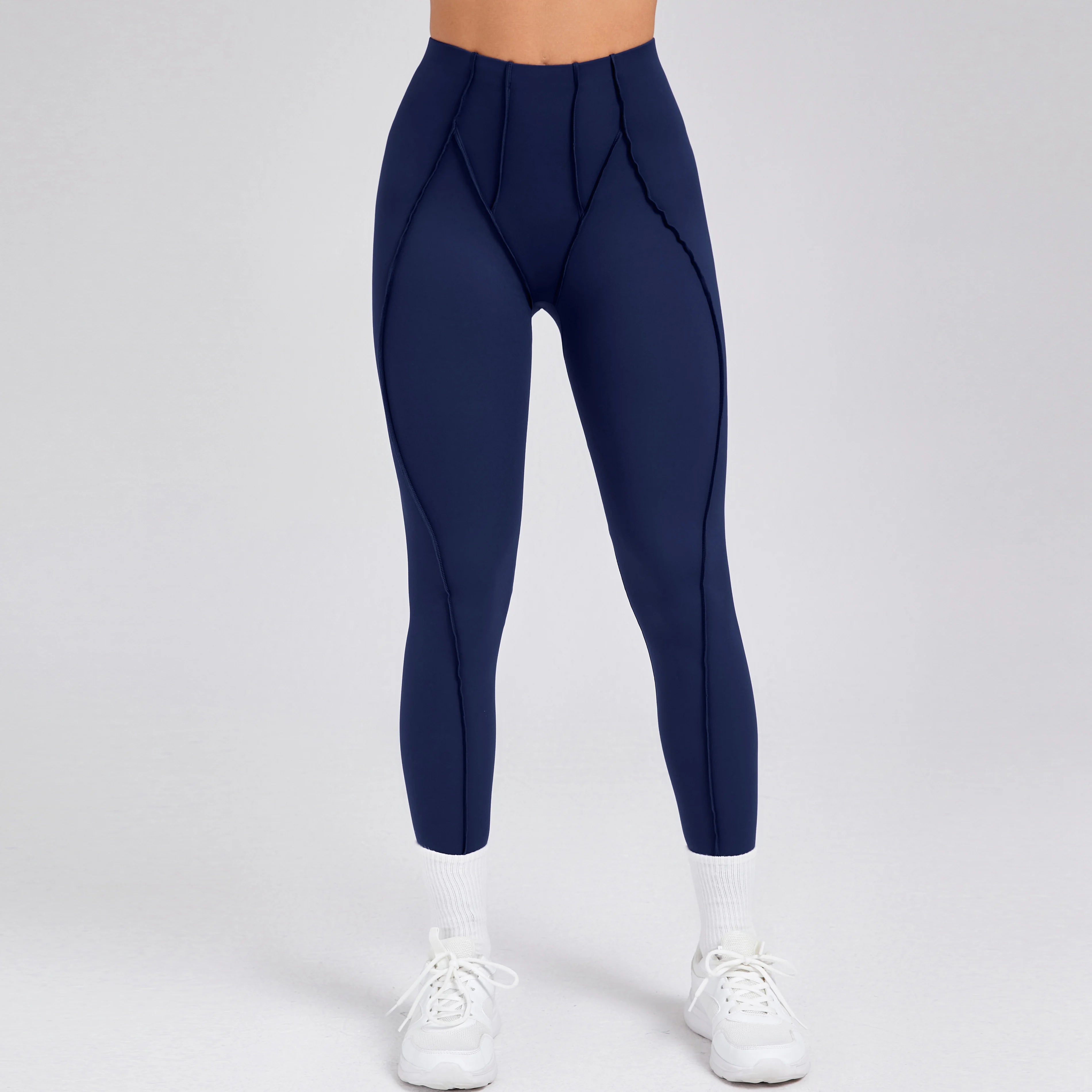 Women Nude Straps Yoga Pants Squat Proof Workout High Waist Leggings Fitness Pant Female Active Wear Legging