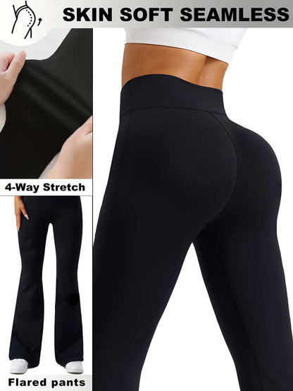Women's Yoga Pants Summer  High Waist  Flared Trousers  Tummy Control Workout Leggings  Hot  Sales Pants for Women