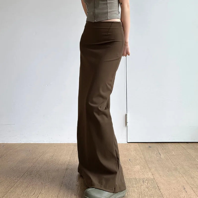 Skirts Women Long Skirt A Line Slim Bodycon Streetwear Club High Waist Sexy Elegant Splice Y2k Sheath Party Night Summer 2025