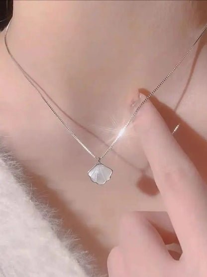 Wear Double Layer Pearl Necklace Light Luxury Niche High-end Design Sense ins Simple Collarbone Chain Female Jewelry