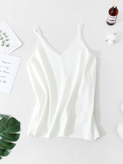 Women Knitted Top Straps Basic Summer Tank Tops For Women 2023 Camisoles T Shirts Women Tops Summer Pulovers Woman Summer Tops