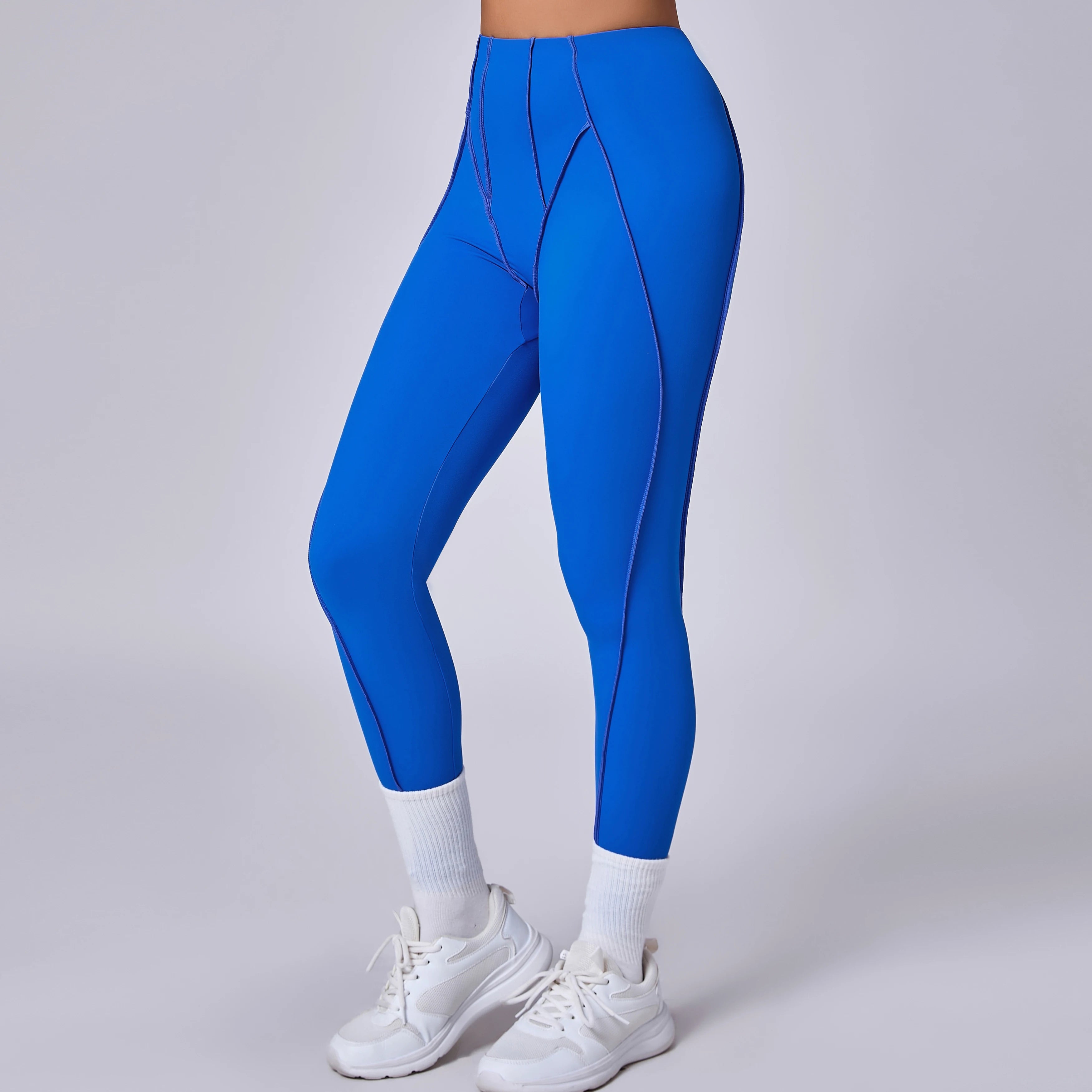 Women Nude Straps Yoga Pants Squat Proof Workout High Waist Leggings Fitness Pant Female Active Wear Legging