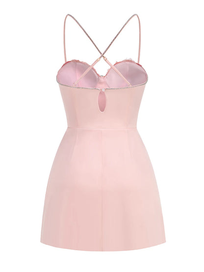 Elegant Party Dresses for Women 2024 Luxury Dress Birthday Outfits Sexy Pink Patwork Evening Gowns Women's Clothes Prom Gown