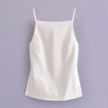TRAF Women Top 2024 Lace Up Backless Camisole Top Women Cheap clothes Sexy Fashion Tanks & Camis Crop top Women White Black top
