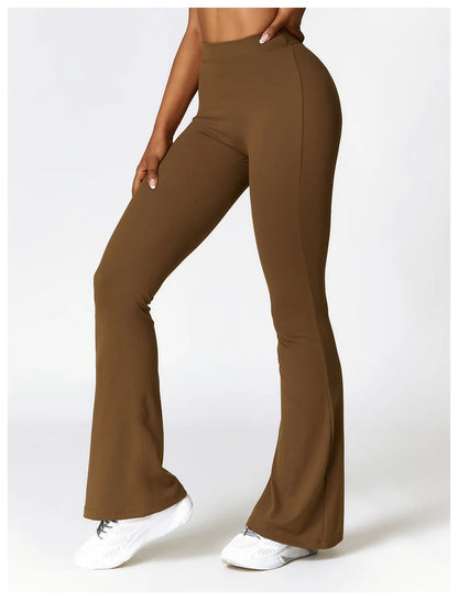 Yoga Leggings Flared Pants Women High Waist Slim Female Workout Long pant Gym Push Up Fitness Running Quick Dry SportWear