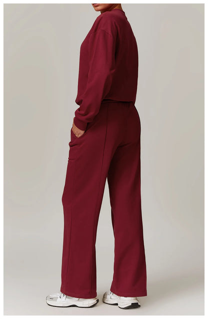 Women's High Waisted Straight pants Sweatpants Casual Yoga Jogger Pants elegant pants Women Pants Yoga With Pockets pantalones