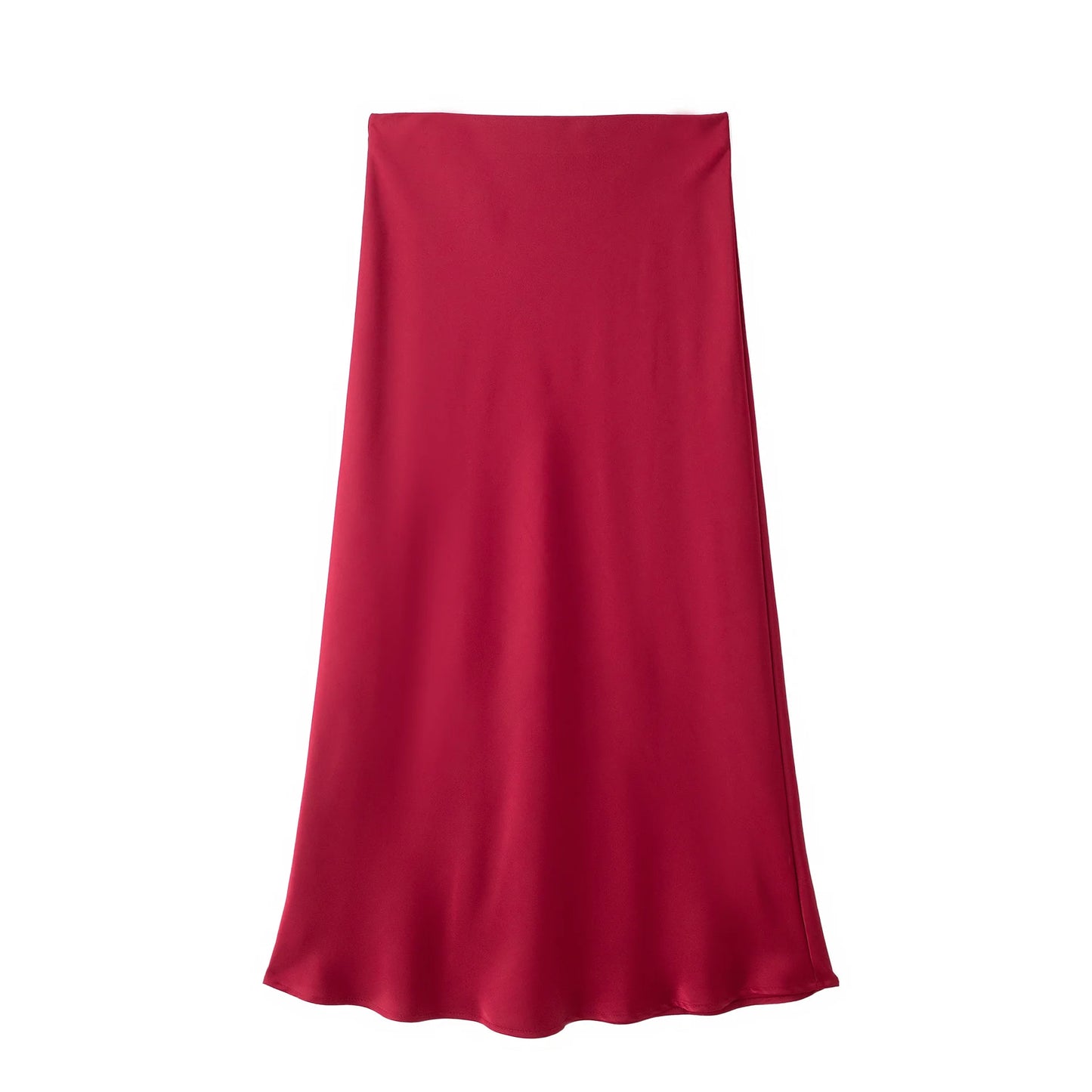Satin Skirt Woman High Waist Elegant Long Skirts For Women Fashion Summer Midi Skirt Office Women's Skirts