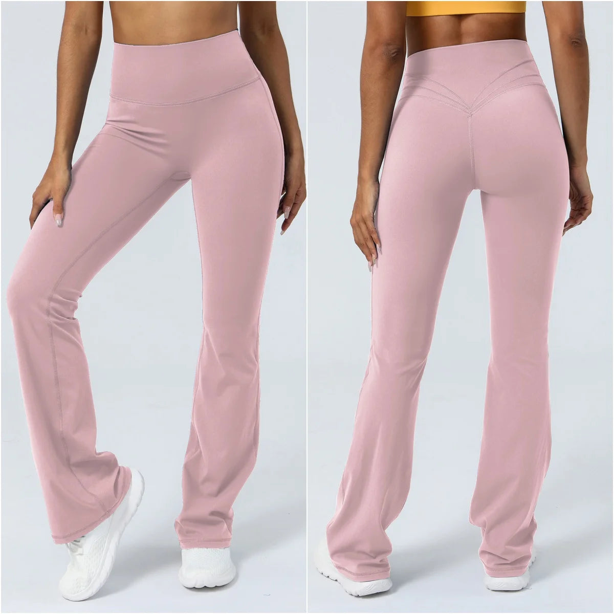Women Yoga Pants 4 Way Stretch Tummy Control Workout Running Bell Bottom Leggings Long Bootleg Gym Flare Pants Women Sportswear