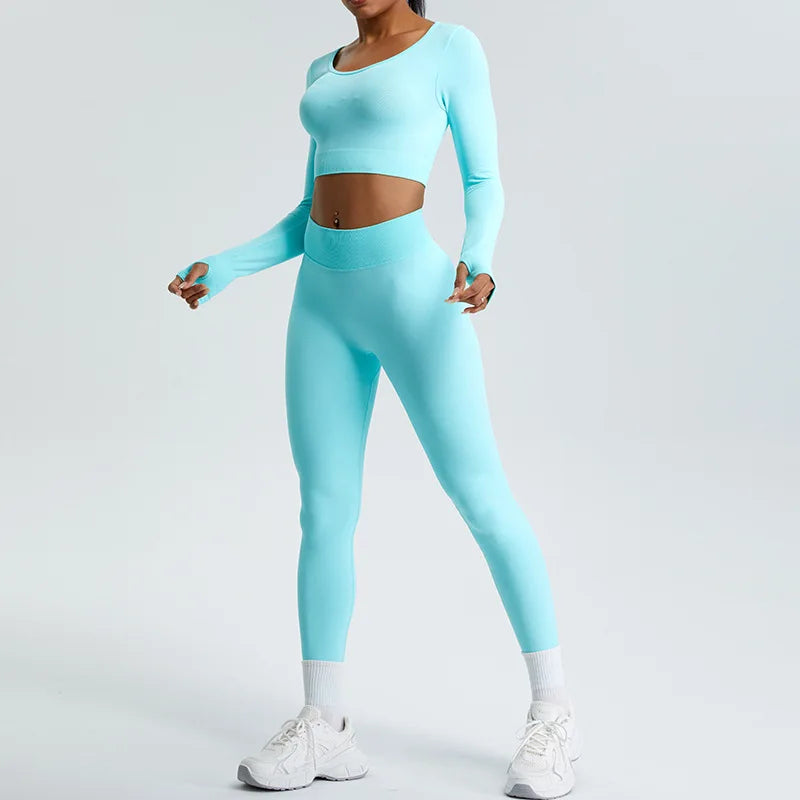 Women Yoga Pants High Waist Ribbed Sport Legging Gym Fitness Leggings Women Seamless Female Legging Tummy Control Running Tights