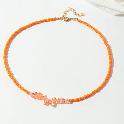 Bohemian Handmade Colorful Beads Chain Fashion Necklaces Tassels Pearl Pendant Jewelry For Women Accessories N0368