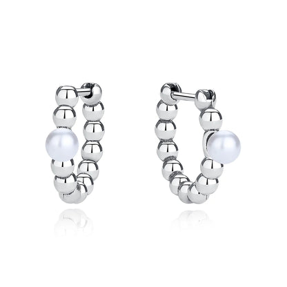 Original 925 Sterling Silver Earrings 2025 Stud Hoop Crystal Earings For Women Rose Gold Crown Heart Infinity Bee Earing Jewelry
